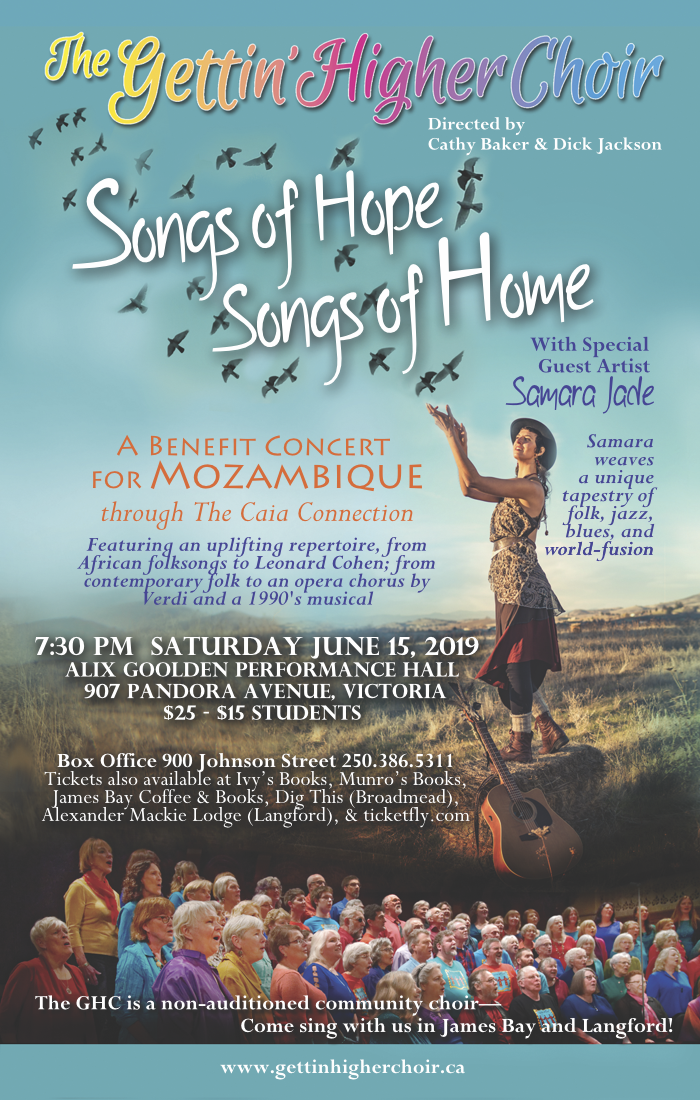 “Songs of Hope; Songs of Home” Mozambique Benefit Concert with Samara Jade